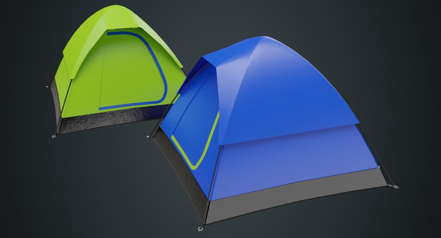 3D Camping Tent 2a Model - TurboSquid 1313647