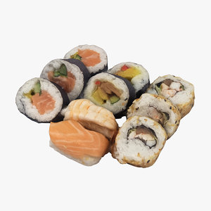 3D sushi realistic model
