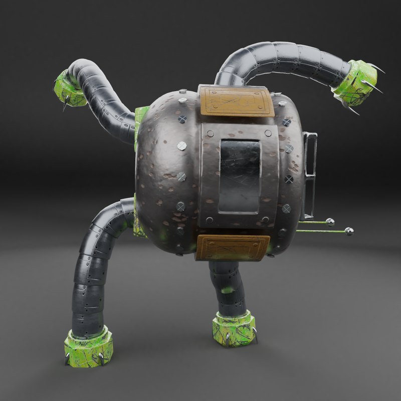 Free rig  metallic blender  3D  model TurboSquid 1313739