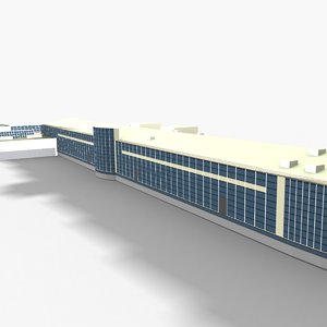 3D madrid airport terminal 3 model