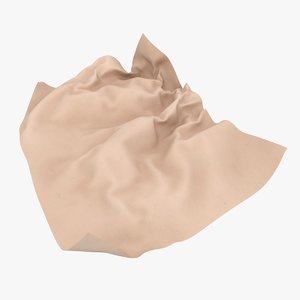 crumpled paper 03 brown 3D model