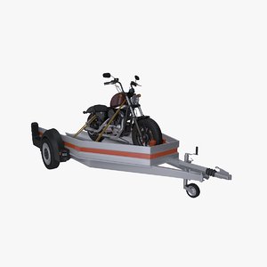 3D motorcycle carrying trailer