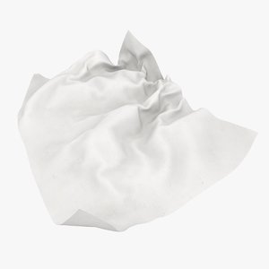 crumpled paper 03 white 3D