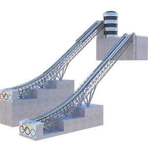 ski jump ramp 3D model