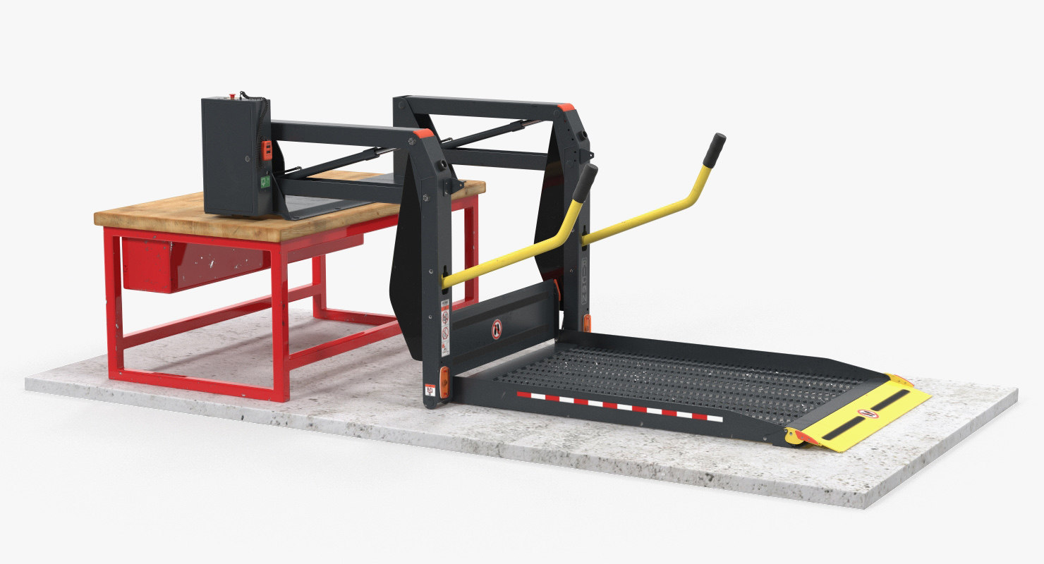 Hydraulic wheelchair lift rigged 3D model TurboSquid 1314170