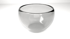 3D glass bowl