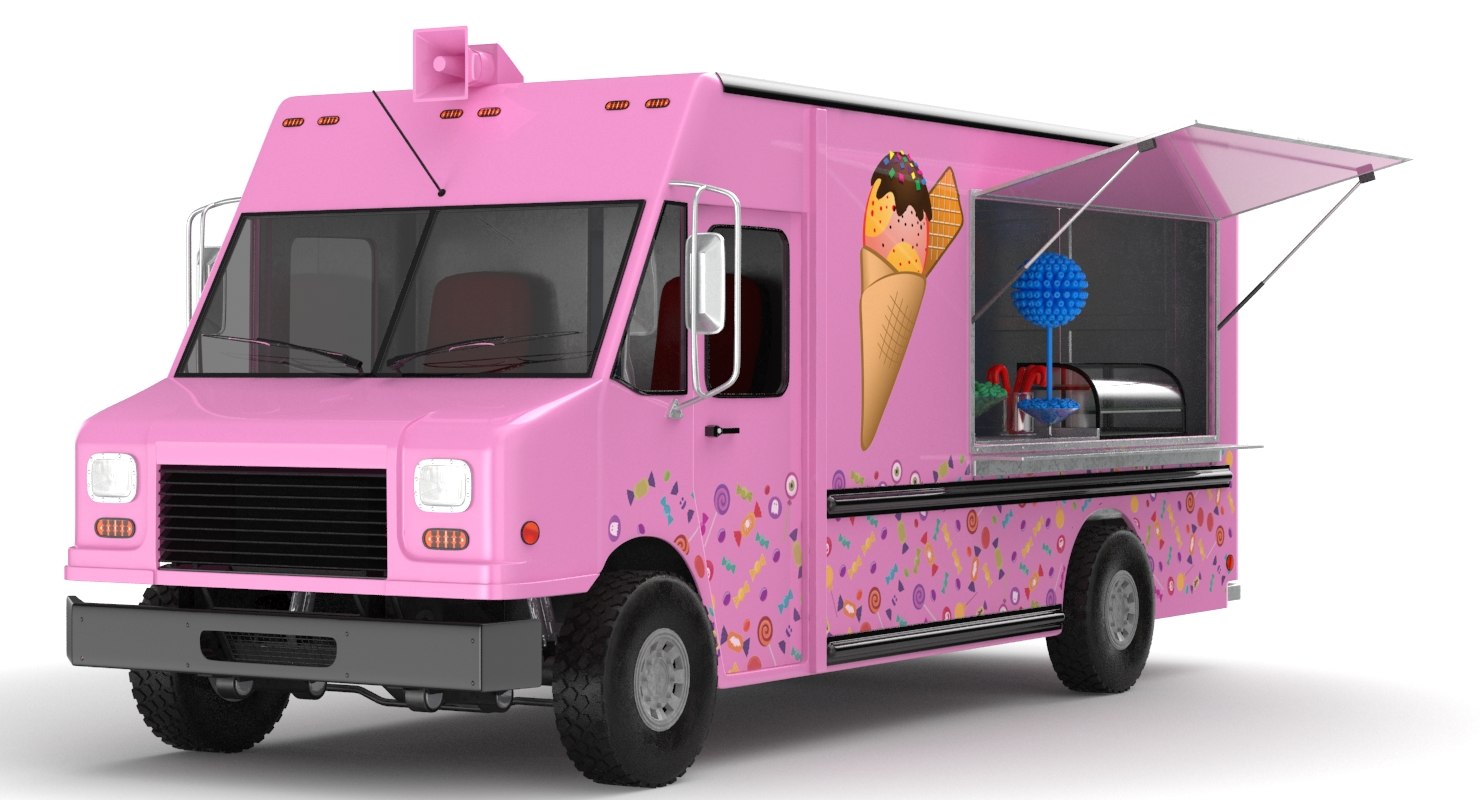 Ice cream candy truck model TurboSquid 1314346