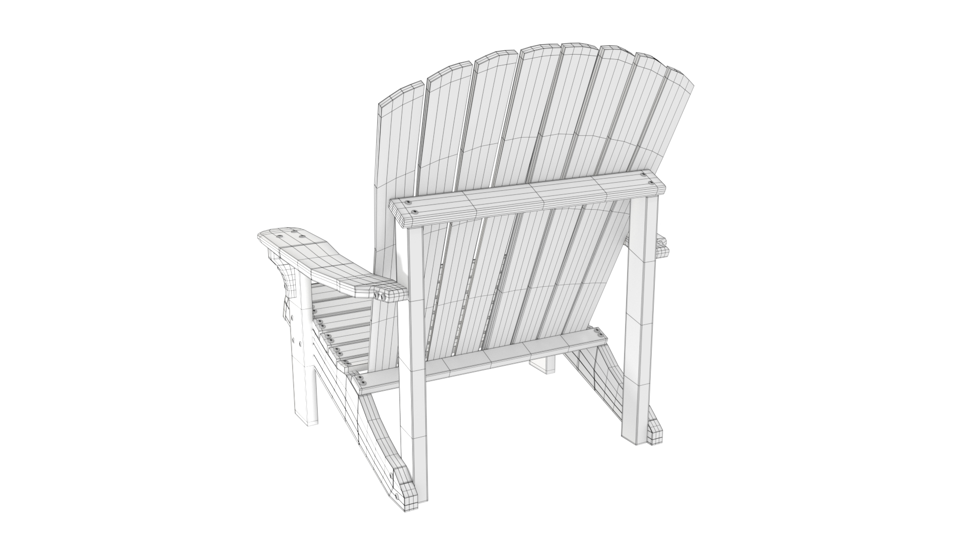 modelo 3d Silla de madera para jardín - TurboSquid 1314396
