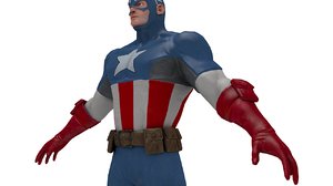 captain america 3D model