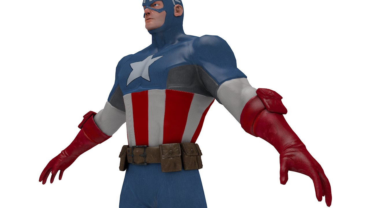 Captain america 3D model TurboSquid 1314523