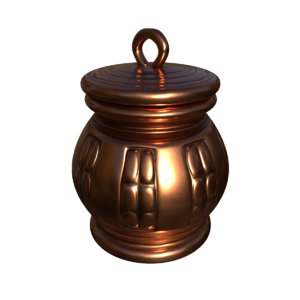copper inkwell 3D model