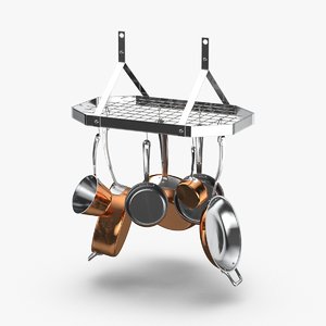 kitchen-pan-rack-02---set 3D model