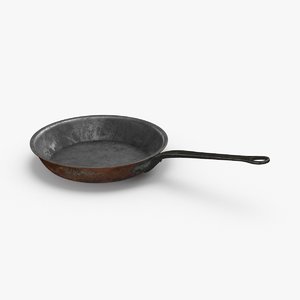 classical-cookware-dirty---skillet-10 2-inches 3D