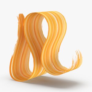 3d-paintbrush-strokes---v7-yellow-orange 3D model