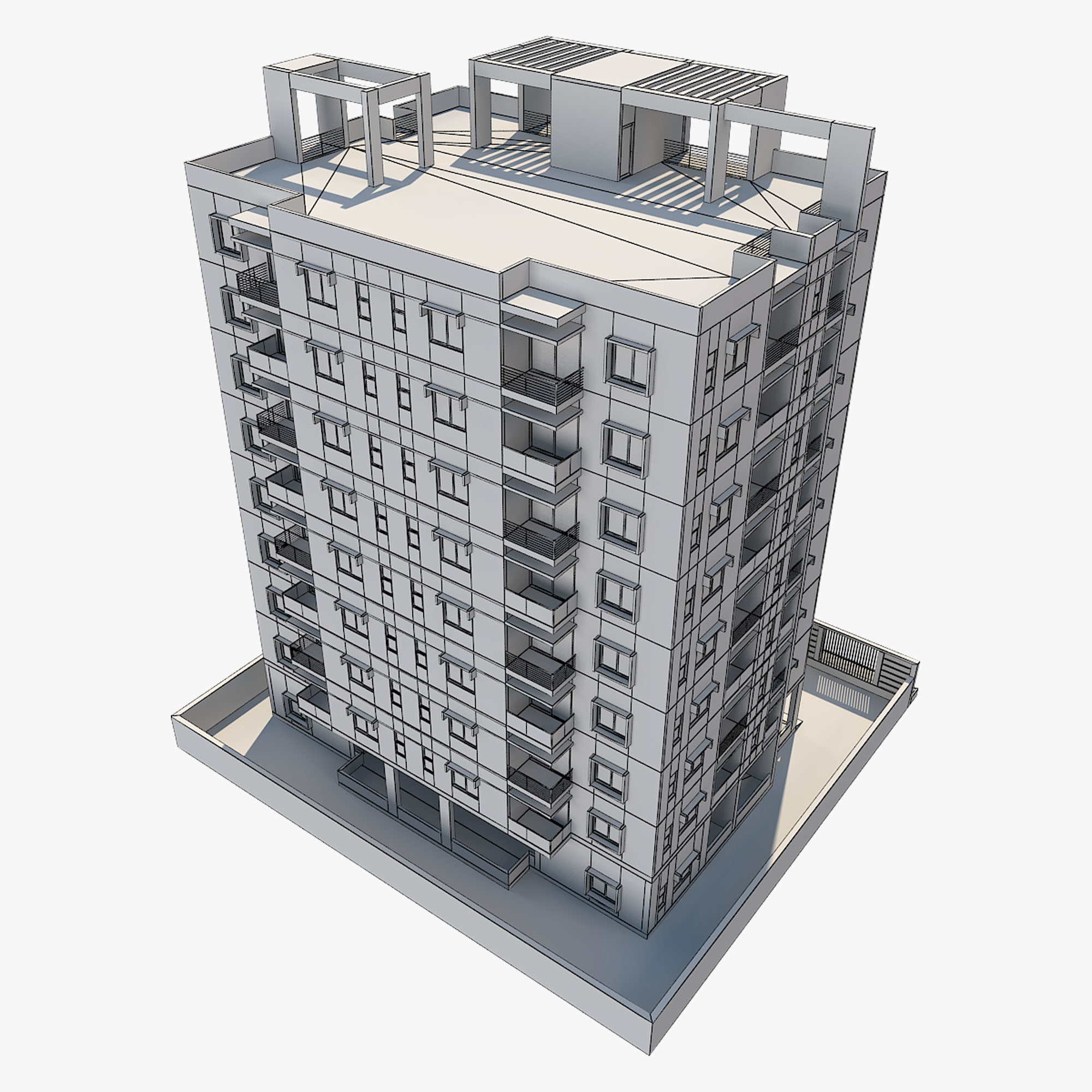 Зд здания. Панельный дом 3ds Max. Модель многоэтажного дома для 3ds Max 2020. Апартмент Билдинг 3д. Многоэтажный дом.