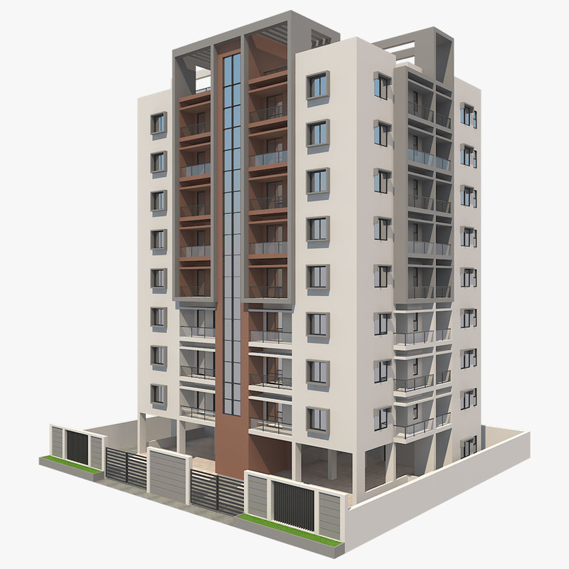 Free building apartment 3D model TurboSquid 1315556