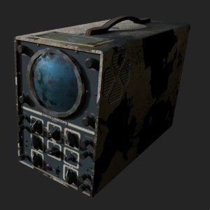 old rusted oscilloscope 3D model