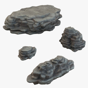 rock set 3D model