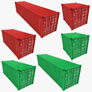 3D container green red