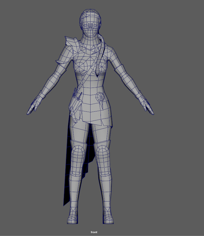 3D ninja woman model - TurboSquid 1316956