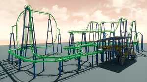 pbr roller coaster model