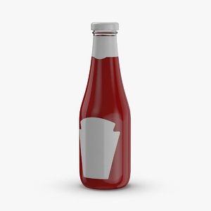 condiment-bottles-03---ketchup-label 3D