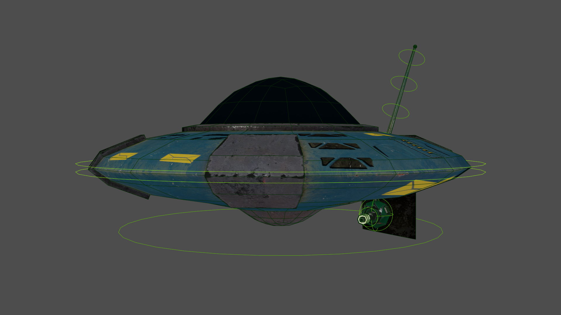 3D spaceship rigged blender TurboSquid 1317129