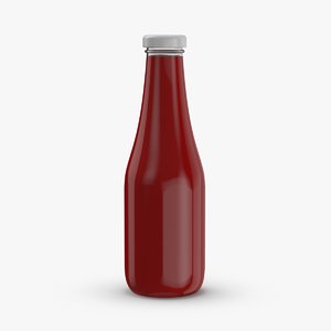 3D condiment-bottles-03---ketchup-no-label