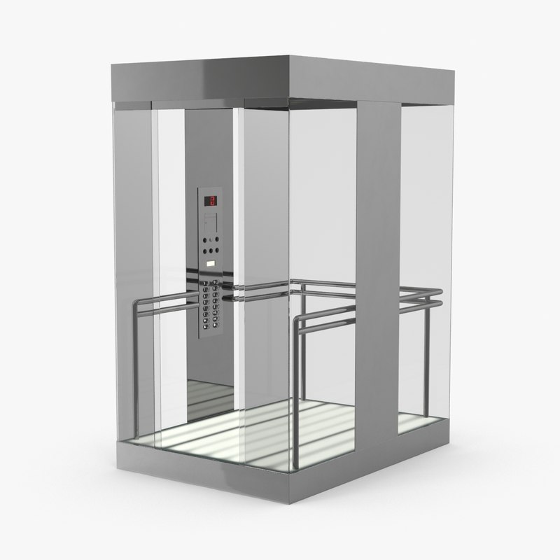 Elevator-car-glass---doors-open 3d Model - Turbosquid 1317150