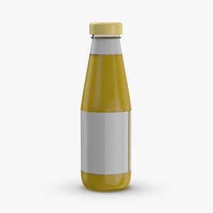 condiment-bottles-03---mustard-label 3D