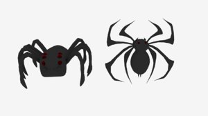 3D model spider logo emblem