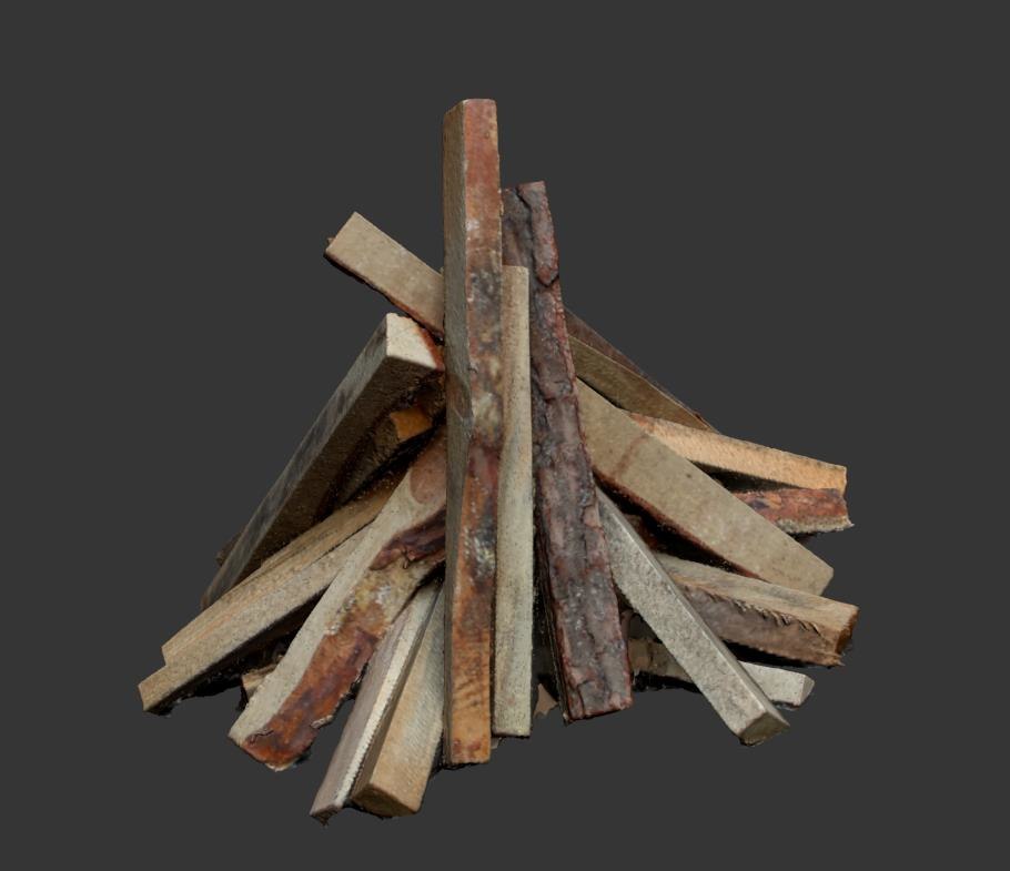 ultra realistic firewood scan 3d model