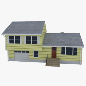 3D realistic split level house