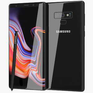 3D realistic samsung galaxy note9