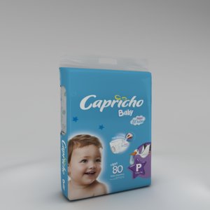 diaper package 3D model