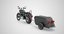 3D motorcycle trailer