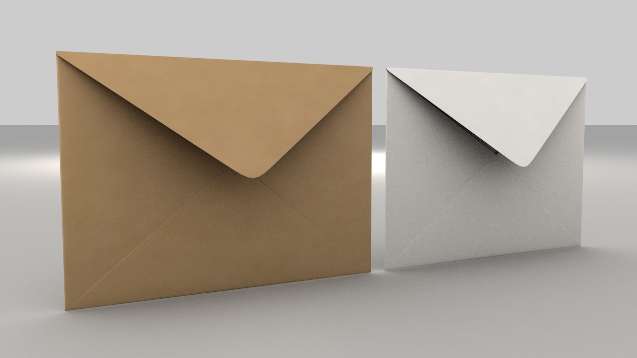 Envelope size c5 3D model TurboSquid 1317855