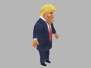 3D american donald trump