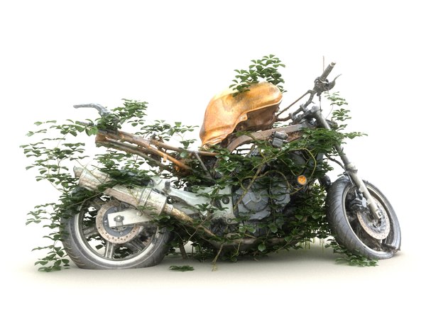 apocalyptic bike wreck 3D model