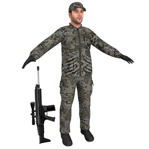3D hunter rifle
