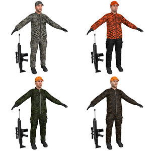 pack hunter rifle 3D model