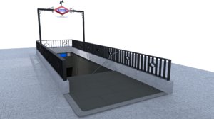 3D model subway entrance