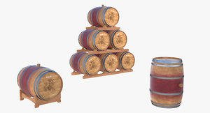 3D wine barrel