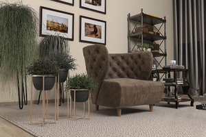 3D living room vrayforc4d 3 model