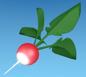 3D radishes gardening