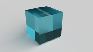 glass turquoise 3D