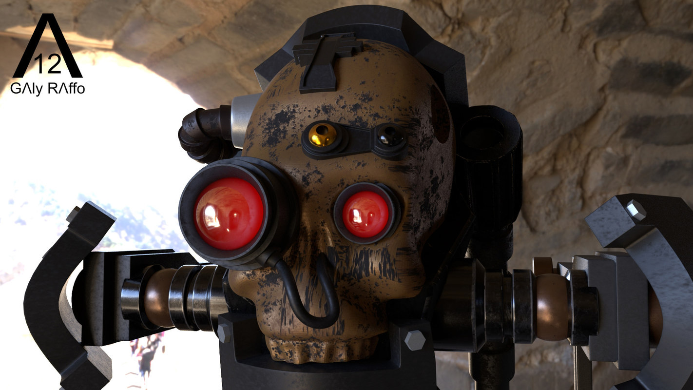 Servo skull 3D model TurboSquid 1318573