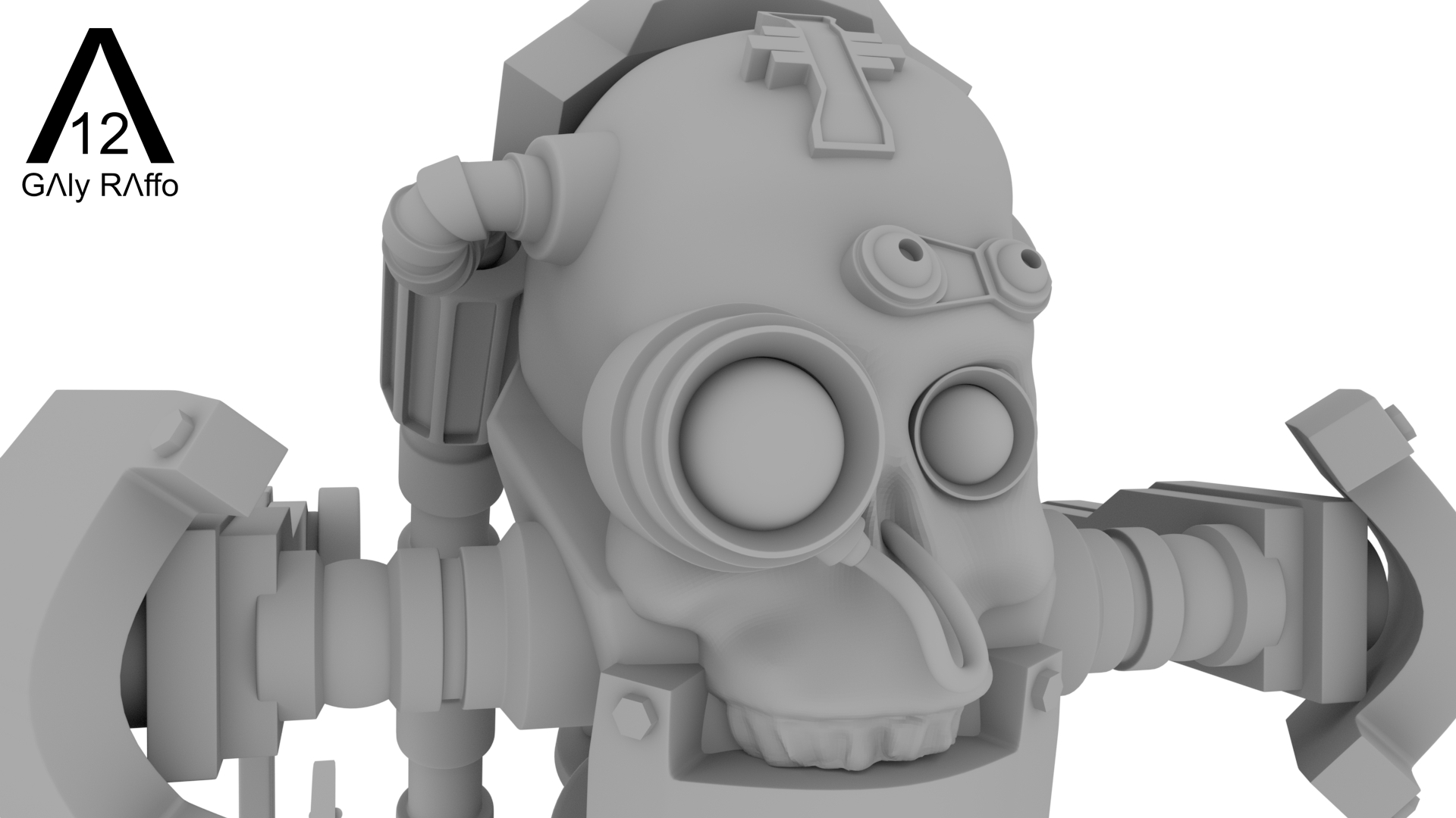 Servo skull 3D model TurboSquid 1318573
