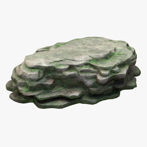 3D mossy mountain