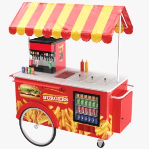 Download Food Cart 3d Models For Download Turbosquid
